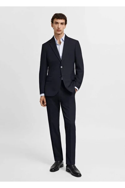 Streç kumaştan dar kesim blazer ceket - 2