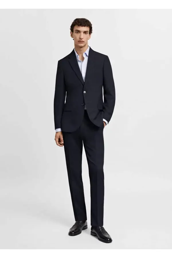 Streç kumaştan dar kesim blazer ceket - 2