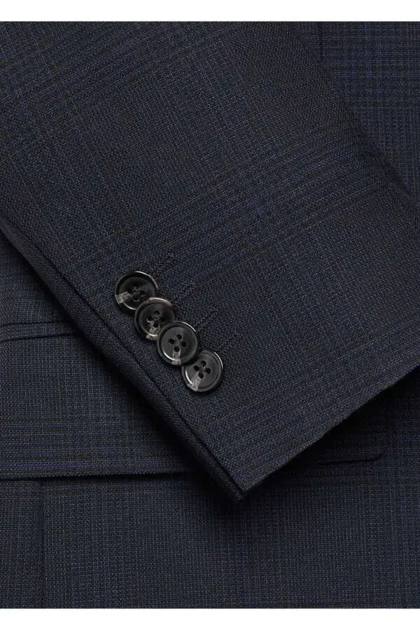 Streç kumaştan dar kesim blazer ceket - 5