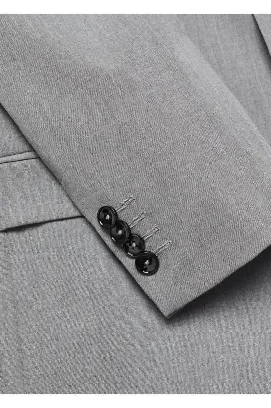 Streç kumaştan süper dar kesim blazer ceket - 4