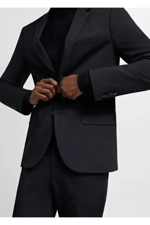 Streç kumaştan süper dar kesim blazer ceket - 8