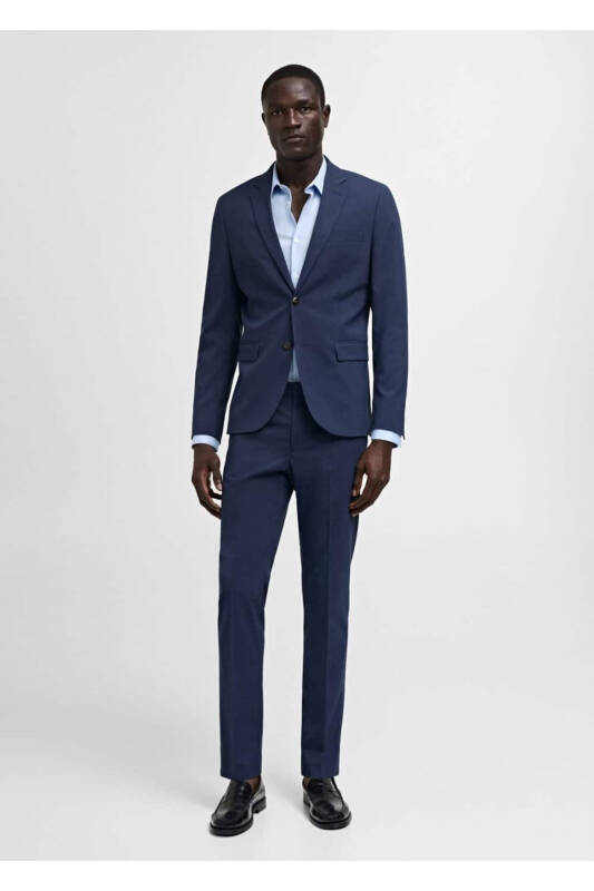 Streç kumaştan süper dar kesim blazer ceket - 2