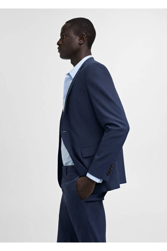 Streç kumaştan süper dar kesim blazer ceket - 5