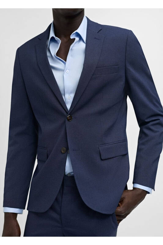 Streç kumaştan süper dar kesim blazer ceket - 6