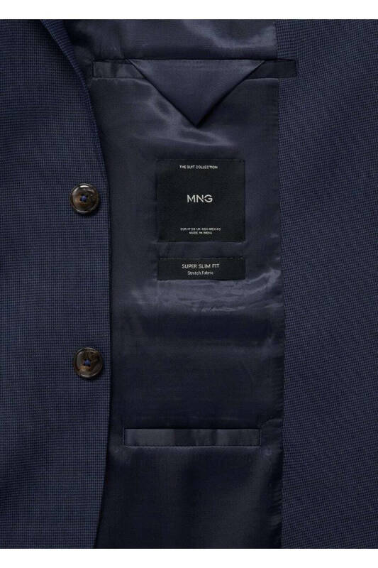 Streç kumaştan süper dar kesim blazer ceket - 7