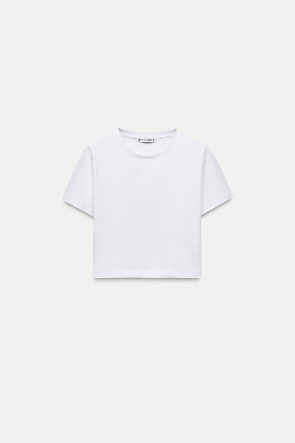 STRECH CROP T-SHIRT White - 34