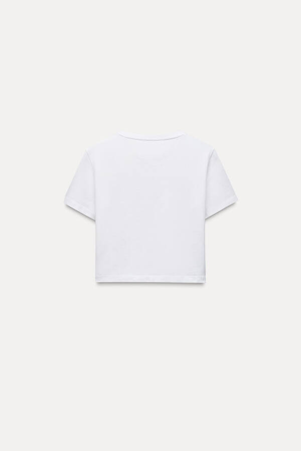 STRECH CROP T-SHIRT White - 35