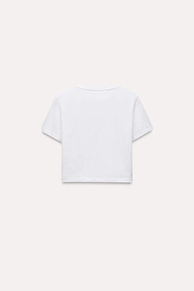 STRECH CROP T-SHIRT White - 26