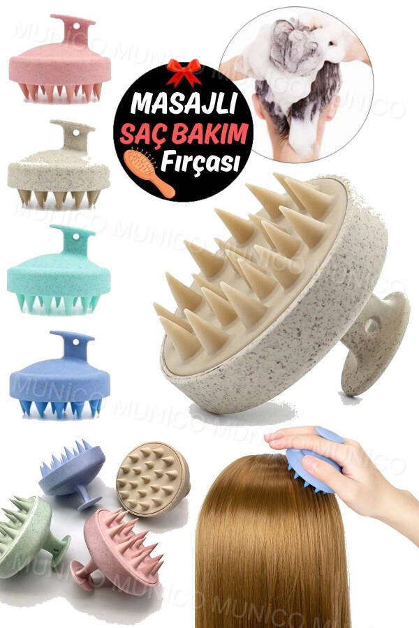 Stress Relieving Scalp Massage Tool Hair Comb Hair Shampoo And Conditioner Feeding Scalp Massage Tool Pro - 3