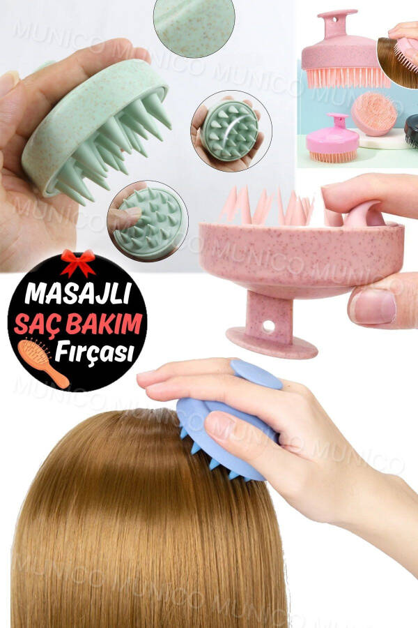 Stress Relieving Scalp Massage Tool Hair Comb Hair Shampoo And Conditioner Feeding Scalp Massage Tool Pro - 5