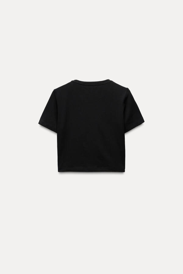 Stretch Crop T-Shirt - Black - 13