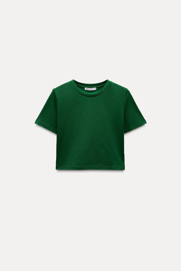 Stretch Crop T-Shirt - Green - 16