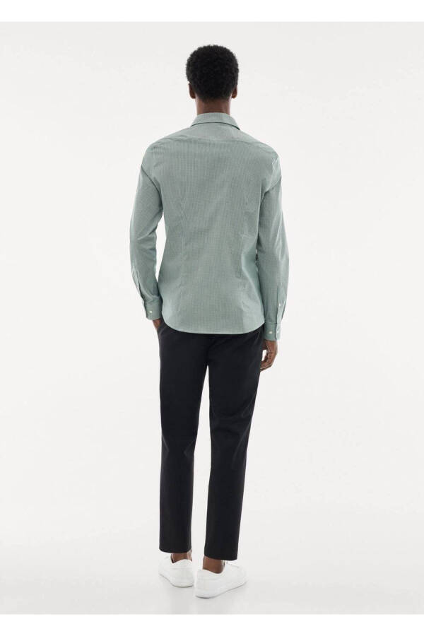 Stretch Fabric Micro Check Shirt - 4