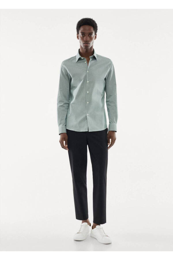 Stretch Fabric Micro Check Shirt - 2