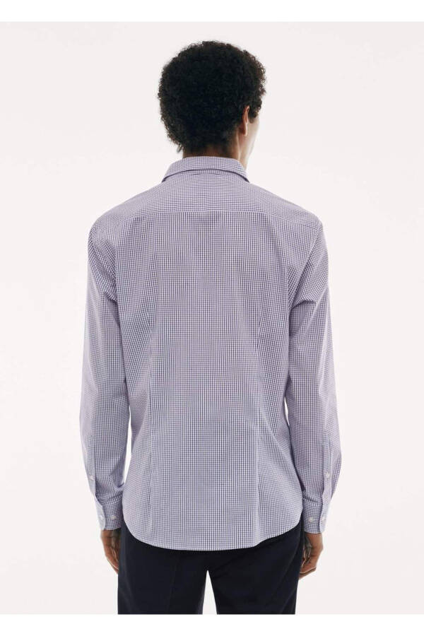 Stretch Fabric Micro Check Shirt - 4