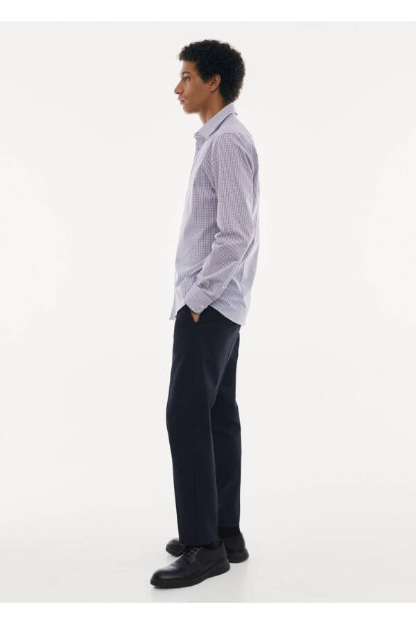 Stretch Fabric Micro Check Shirt - 7