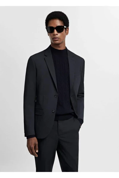 Stretch-fabric super-skinny blazer jacket - MANGO MAN