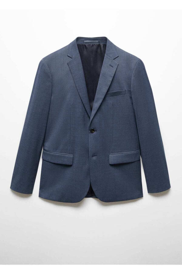 Stretch Fabric Super Slim Fit Blazer Jacket - 3