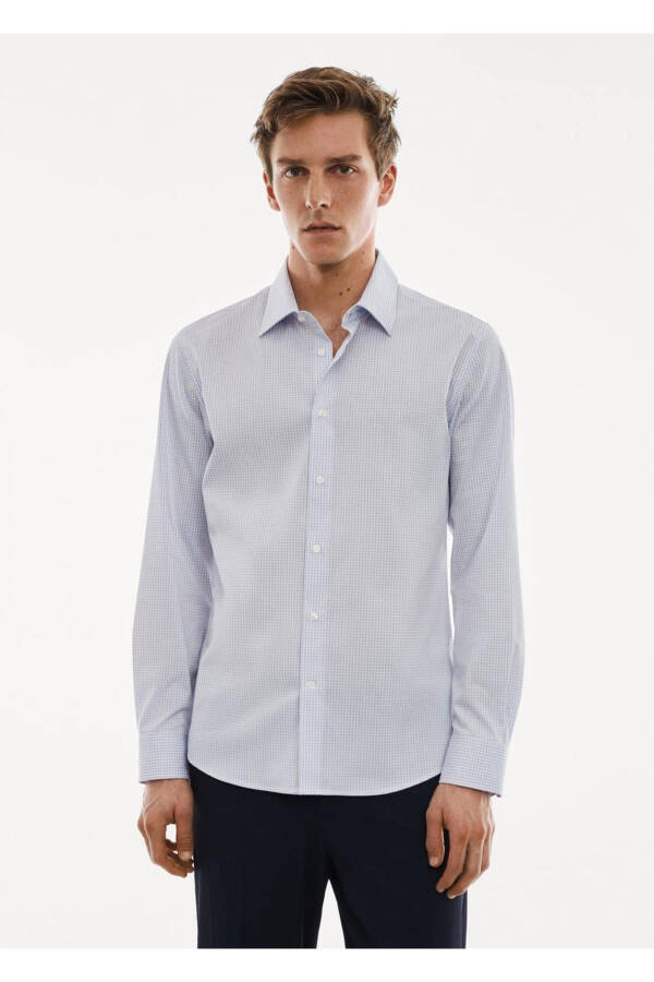 Stretch Gingham Shirt - 1