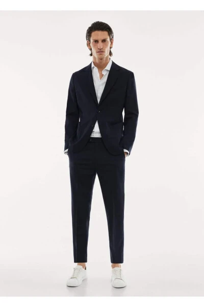 Stretch Pure Wool Blazer Jacket - MANGO MAN (1)