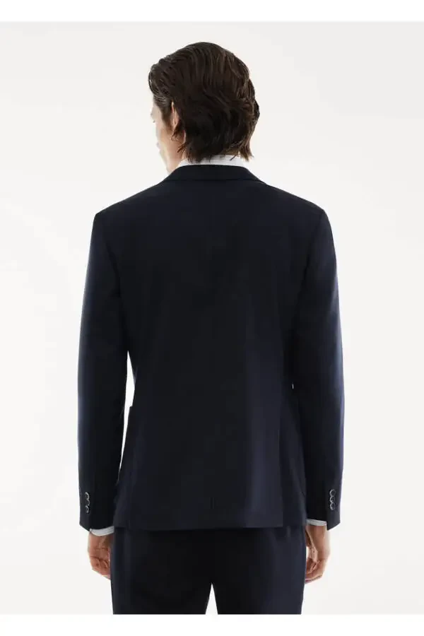 Stretch Pure Wool Blazer Jacket - 4