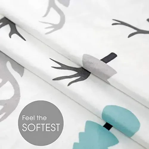 Stretch Ultra Soft Fitted Bassinet Sheet Set 2 Pack, Universal Cradle Sheet Set for Rectangle, Oval, or Hourglass Bassinet Pad/Mattress, Grey Bear Bassinet Sheets for Girls and Boys - 6