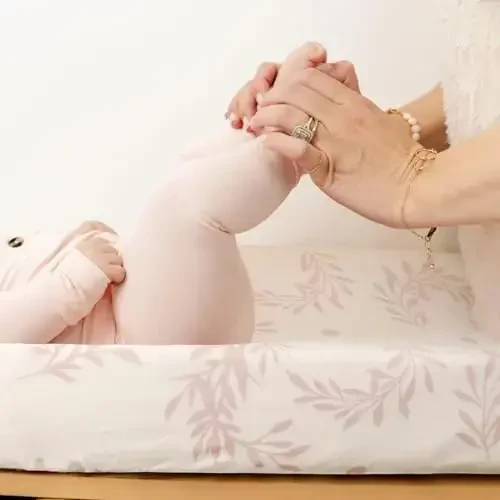 Stretch Ultra Soft Jersey Knit Changing Pad Cover Set 2 Pack, Change Table Pad Covers Fit 32