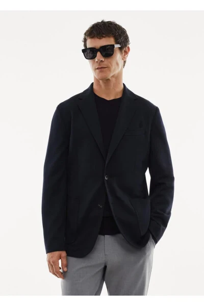 Stretch Wool Blazer - 1