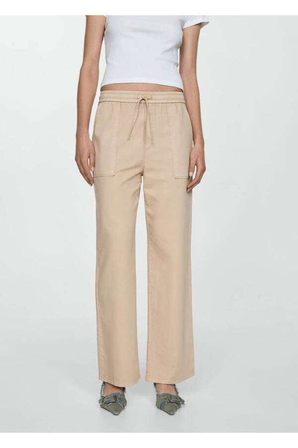 Stretchable Waist Straight Leg Jeans - 1