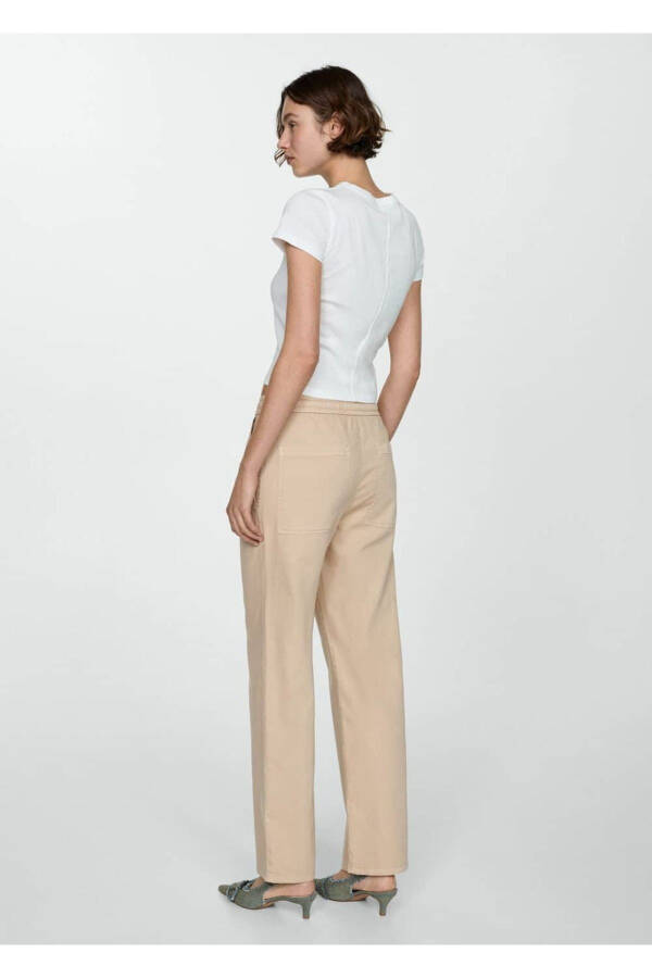 Stretchable Waist Straight Leg Jeans - 4