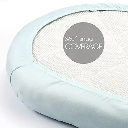 Stretchy Ultra Soft Fitted Bassinet Sheet Set 2 Pack, Universal Fit for Bassinets Baby Cradle Moses Basket Oval Rectangle Pad/Mattress, Lovely Whale Bassinet Sheets - 6