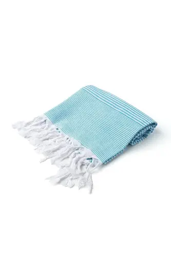 | Stripe | 100% Cotton Pestemal - TURQUOISE BLUE - SOLEY (1)