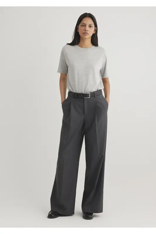 Striped Anthracite Pants 1010948-89329 - 4