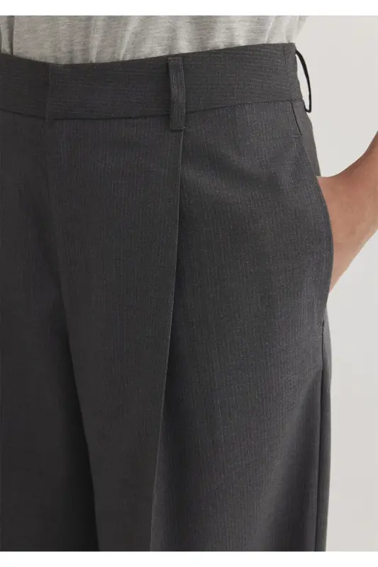 Striped Anthracite Pants 1010948-89329 - 7