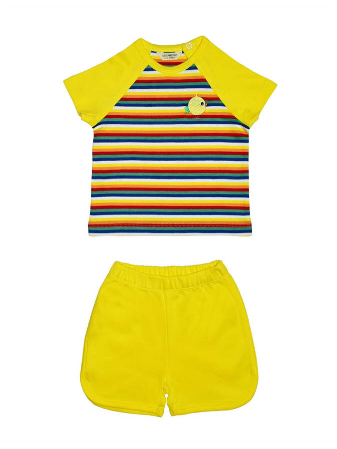 Striped Baby Boy 2-Piece Set with Polo Collar - 3