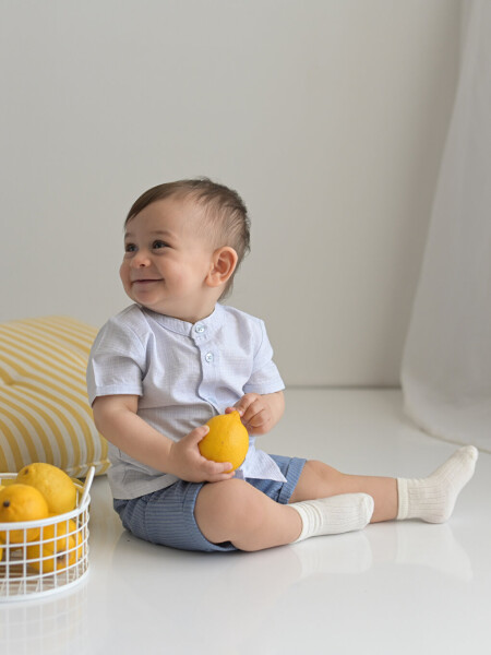 Striped Baby Boy Shirt and Shorts 2-Piece Set - 19