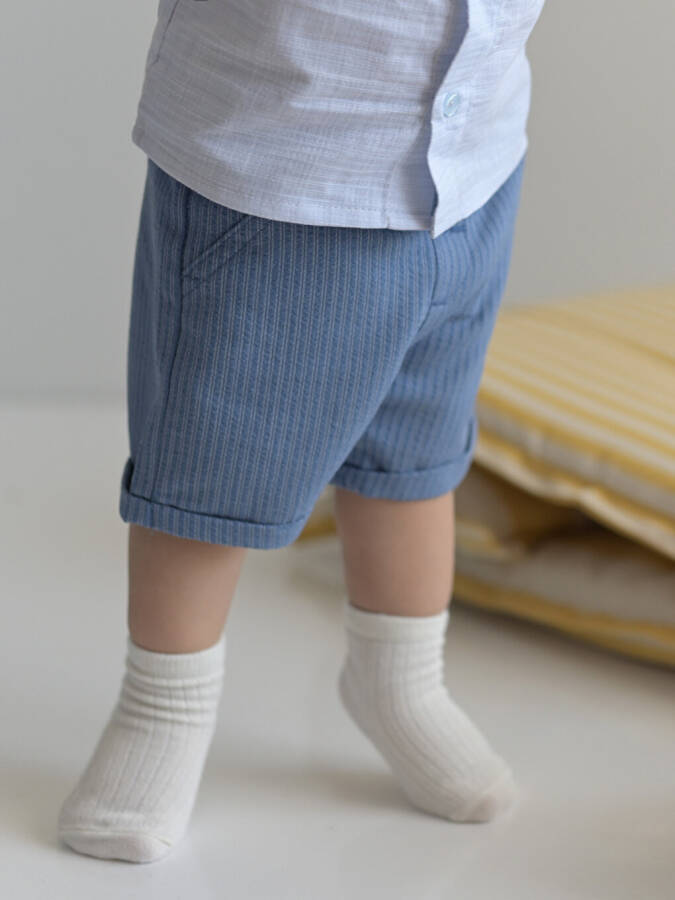 Striped Baby Boy Shirt and Shorts 2-Piece Set - 21