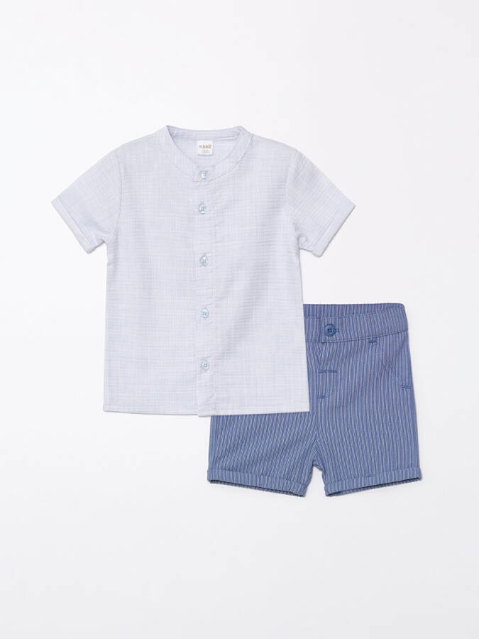 Striped Baby Boy Shirt and Shorts 2-Piece Set - 27