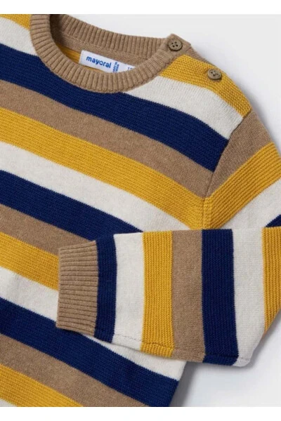 Striped Baby Boy Sweater - 4