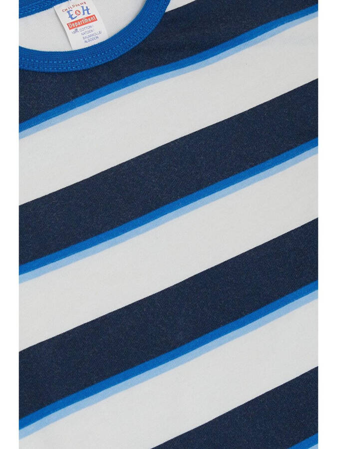 Striped Baby Boy T-Shirt with Polo Collar - 3