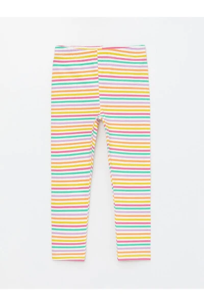 Striped Baby Girl Leggings with Elastic Waistband 2 Pack - 9