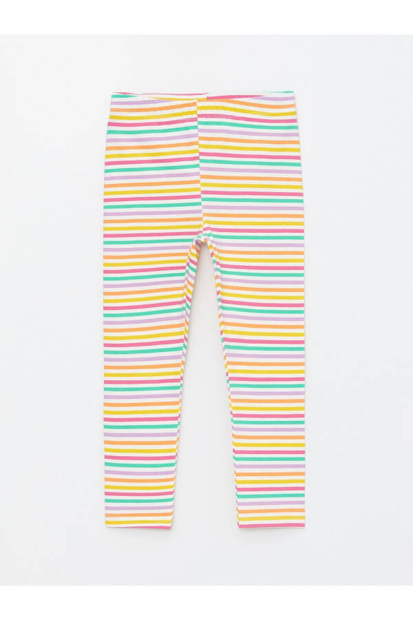Striped Baby Girl Leggings with Elastic Waistband 2 Pack - 9