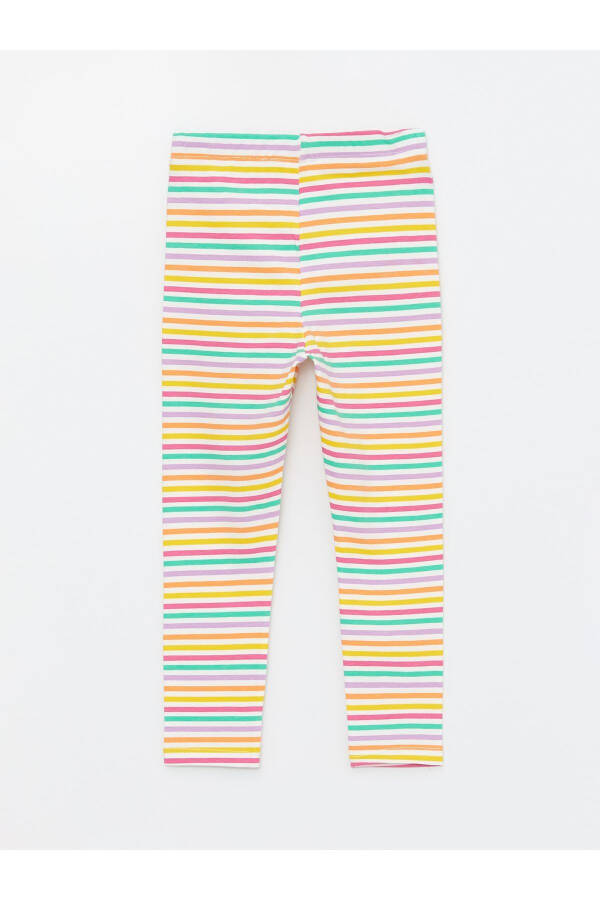 Striped Baby Girl Leggings with Elastic Waistband 2 Pack - 10