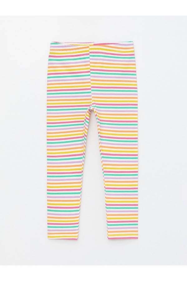 Striped Baby Girl Leggings with Elastic Waistband 2 Pack - 4