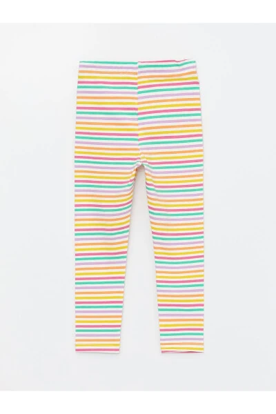 Striped Baby Girl Leggings with Elastic Waistband 2 Pack - 5