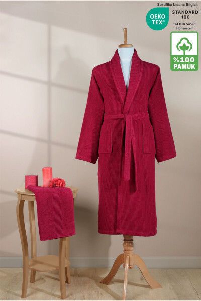 Striped Bathrobe Set 100% Certified Cotton, Unis 