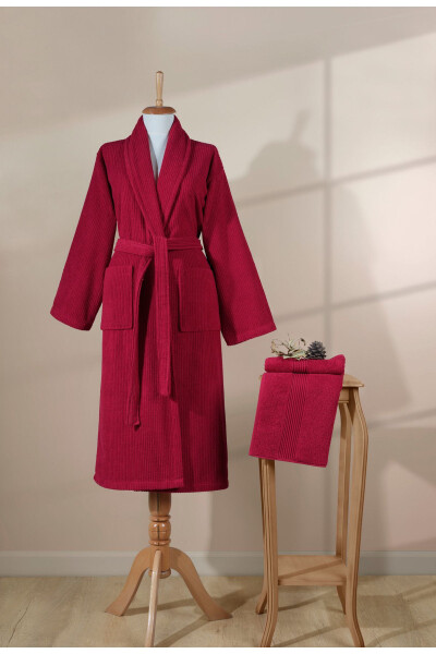 Striped Bathrobe Set 100% Certified Cotton, Unis - 3