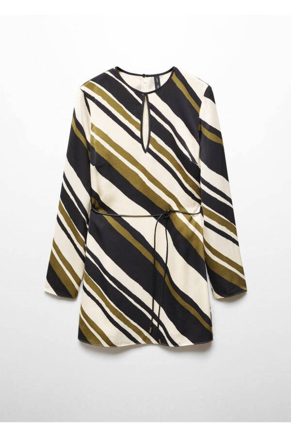 Striped belted dress - 3