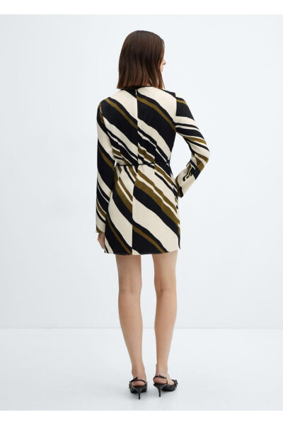 Striped belted dress - 4