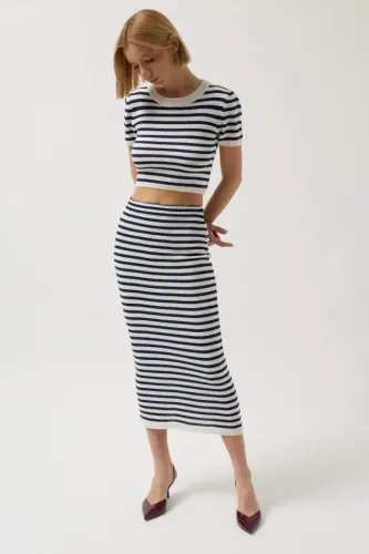Striped Bicycle Collar Crop - 3